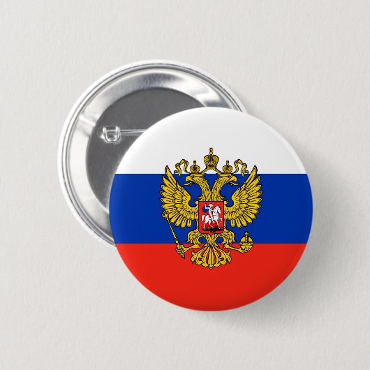 Badge Rond 5 Cm Russie (Devant & derrière)