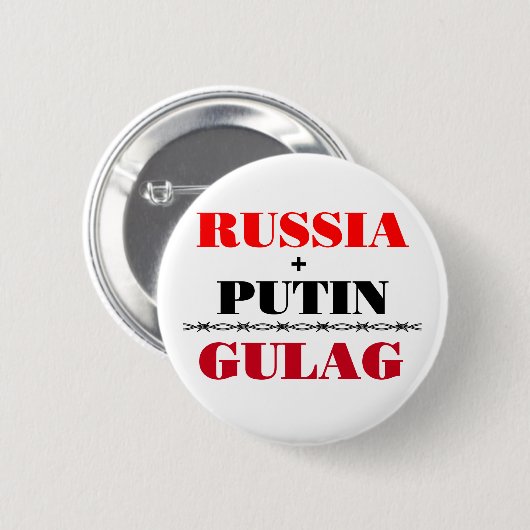 Badge Rond 5 Cm Russie et Poutine (Devant & derrière)