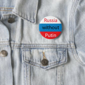 Badge Rond 5 Cm Russie sans Poutine (En situation)