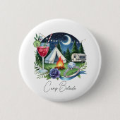 Badge Rond 5 Cm Rustic Camp Bride Fête de Bachelorette Personnalis (Devant)