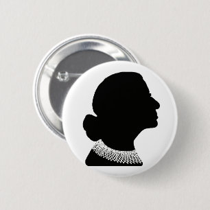 Badge Rond 5 Cm Ruth Bader Ginsberg Silhouette Bouton Pin