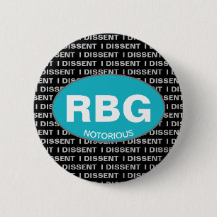 Badge Rond 5 Cm Ruth Bader Ginsburg Cour Suprême Justice Féministe