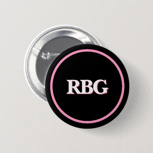 Badge Rond 5 Cm Ruth Bader Ginsburg RBG (Devant & derrière)