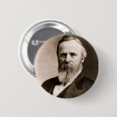 Badge Rond 5 Cm Rutherford B. Hayes (Devant & derrière)