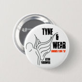 Badge Rond 5 Cm Ryan Frisinger - "Tyne et usage" - bouton (Devant & derrière)