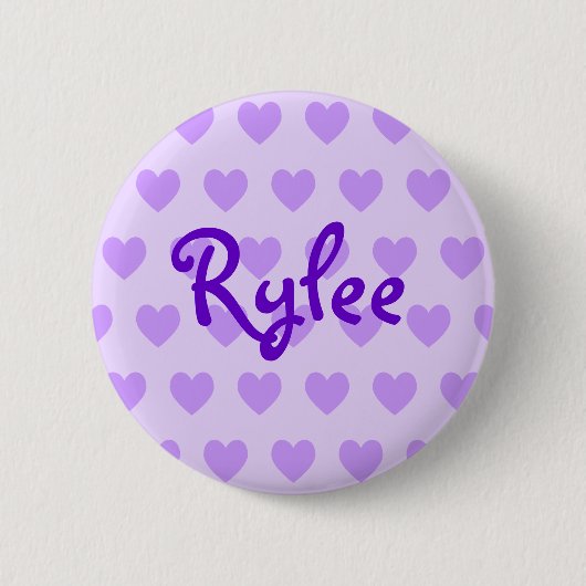 Badge Rond 5 Cm Rylee en violet (Devant)
