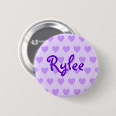 Badge Rond 5 Cm Rylee en violet (Devant & derrière)