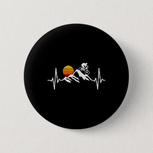 Badge Rond 5 Cm Rythme Cardiaque Vtt Vélo De Montagne Cyclisme Vél