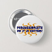 Badge Rond 5 Cm Rythme de percussionniste (Devant & derrière)
