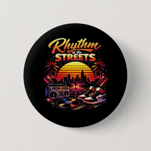 Badge Rond 5 Cm Rythme des Rues (Devant)