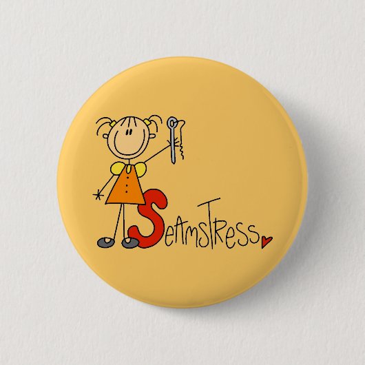 Badge Rond 5 Cm S est pour Couturière (Devant)