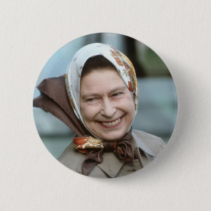 Badge Rond 5 Cm S.M. la Reine Elizabeth II-Windsor 1983