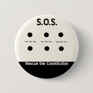 Badge Rond 5 Cm S.O.S. Secourir la Constitution