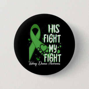 Badge Rond 5 Cm Sa Lutte Est Ma Lutte Contre Le Ruban Vert Maladie