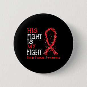 Badge Rond 5 Cm Sa Lutte Est Ma Lutte Contre Les Maladies Cardiaqu