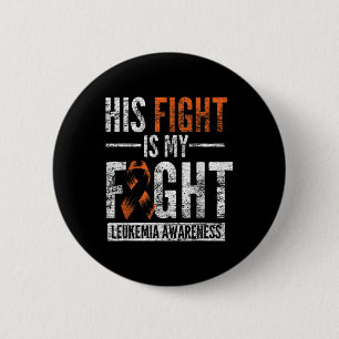 Badge Rond 5 Cm Sa lutte est ma lutte Ruban orange sensibilisation