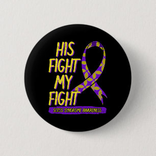 Badge Rond 5 Cm Sa Lutte Est Ma Lutte Syndrome De Sotos Cérébral G
