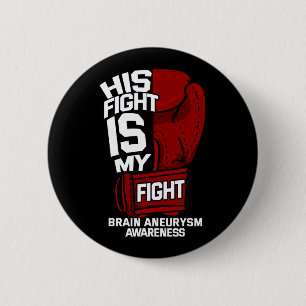 Badge Rond 5 Cm Sa Lutte Est Mon Cerveau Lutter Aneurysme Sensibil