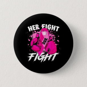 Badge Rond 5 Cm Sa Lutte Est Notre Lutte Contre Le Cancer Du Sein 
