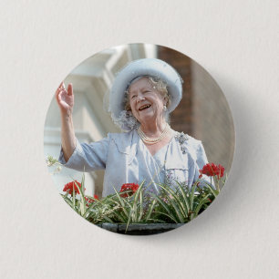 Badge Rond 5 Cm Sa Majesté la reine Elizabeth, la reine mère 1990
