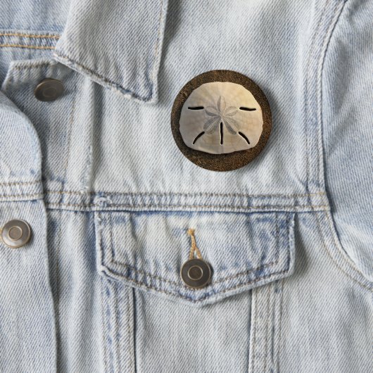 Badge Rond 5 Cm Sable Dollar Coquille photo Custom Pin Button (En situation)