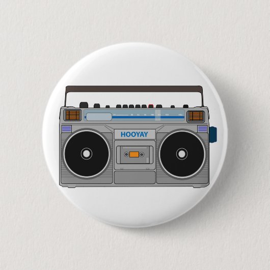 Badge Rond 5 Cm SABLEUSE des années 80 BOOMBOX/GHETTO (Devant)