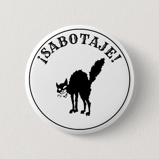 Badge Rond 5 Cm Sabotage / Sabotabby (Devant)