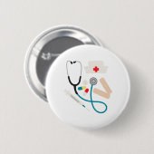 Badge Rond 5 Cm Sac de docteur (Devant & derrière)