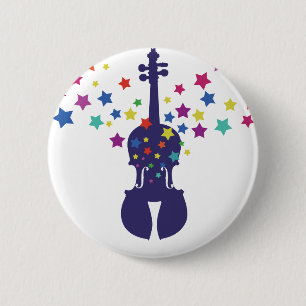 Badge Rond 5 Cm Sac fourre-tout, porte - clés ou bouton à étoile