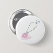 Badge Rond 5 Cm Sac rose et pâtisserie (Devant & derrière)