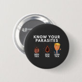 Badge Rond 5 Cm Sachez que vous êtes des parasites Anti-Trump Humo (Devant & derrière)