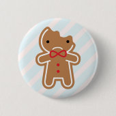 Badge Rond 5 Cm Sad Bitten Kawaii Homme en pain d'épices (Devant)
