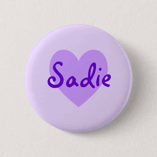 Badge Rond 5 Cm Sadie en violet (Devant)