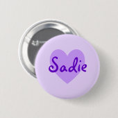 Badge Rond 5 Cm Sadie en violet (Devant & derrière)