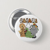 Badge Rond 5 Cm Safari animal (Devant & derrière)