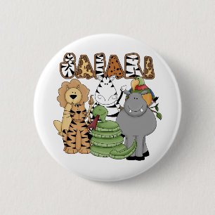 Badge Rond 5 Cm Safari animal