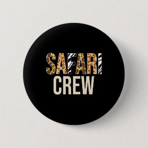 Badge Rond 5 Cm Safari Squad Animaux Zoo Faune Zoo Halloween Co