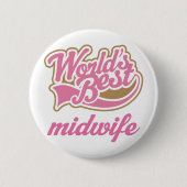 Badge Rond 5 Cm Sage-femme mignonne (Devant)