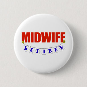 BADGE ROND 5 CM SAGE-FEMME RETRAITÉE