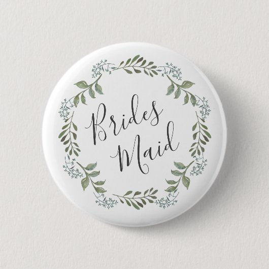 Badge Rond 5 Cm Sage Greenery (Devant)