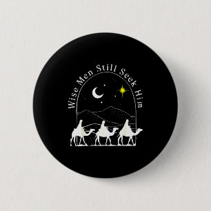 Badge Rond 5 Cm Sages Chrétiens Noël Jésus Scène de la Nativité