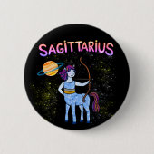 Badge Rond 5 Cm Sagittarius étoile signe L'Archer étoile zodiaque (Devant)