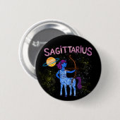 Badge Rond 5 Cm Sagittarius étoile signe L'Archer étoile zodiaque (Devant & derrière)