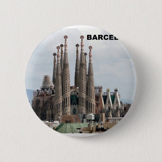 Badge Rond 5 Cm SAGRADA FAMILIA BARCELONE ESPAGNE (St.K) (Devant)