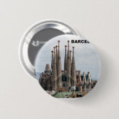 Badge Rond 5 Cm SAGRADA FAMILIA BARCELONE ESPAGNE (St.K) (Devant & derrière)
