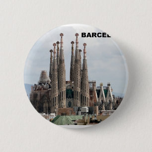 Badge Rond 5 Cm SAGRADA FAMILIA BARCELONE ESPAGNE (St.K)