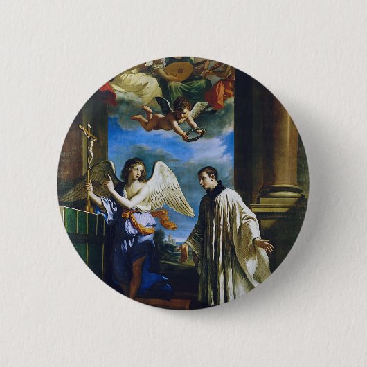 Badge Rond 5 Cm Saint Aloysius Gonzaga (Devant)