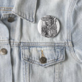 Badge Rond 5 Cm Saint Ambrose de Milan (En situation)