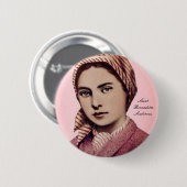 BADGE ROND 5 CM SAINT BERNADETTE SOUBIROUS (Devant & derrière)
