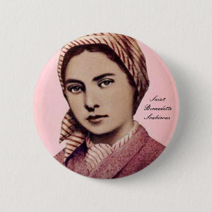BADGE ROND 5 CM SAINT BERNADETTE SOUBIROUS